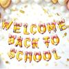 Cartoon Welcome Back To School Banner Pencil Background Hanging Flag  Classroom Kindergarten