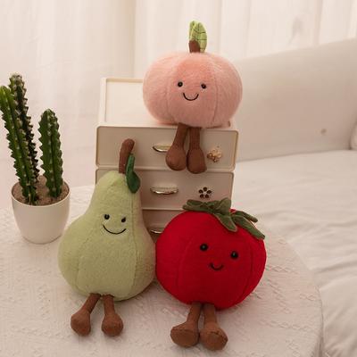 Smile Peach Fun Tomato Plush Toy Doll Tomato Doll Sleeping Pillow Girls Gift