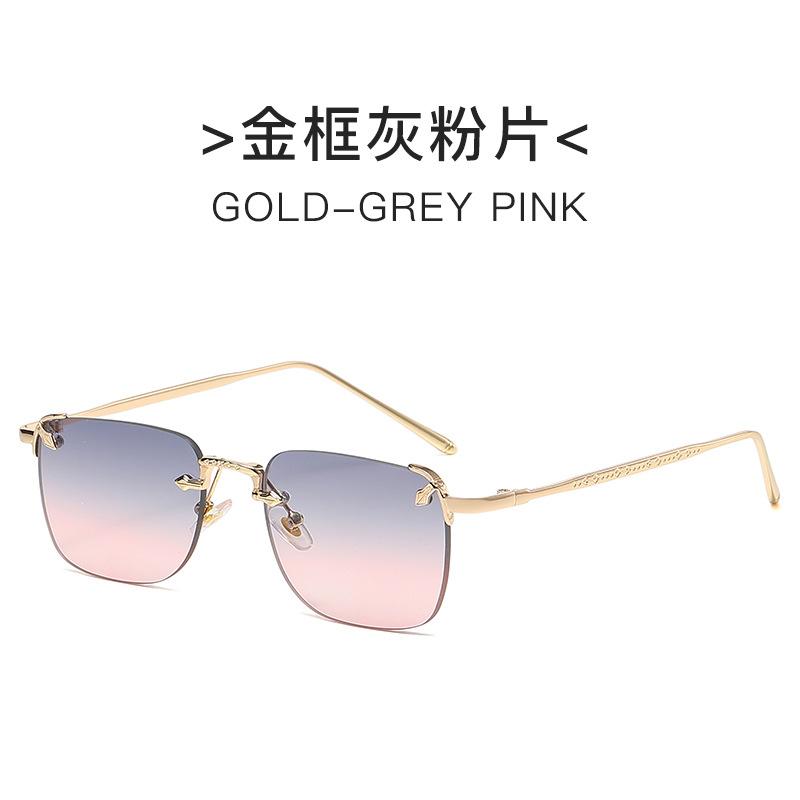 Vintage Sunglasses For Women Colorful Gradient Lenses Fashionable Glasses Double Bridge Glasses Metal Decoration For Men Women