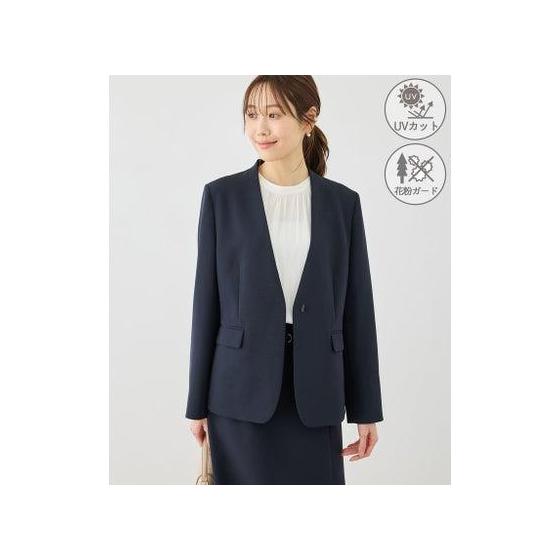 ROPE PICNIC 360 Ultra Stretch Collarless Jacket/UV Protection/Pollen Guard/Setup Compatible (Navy (40)