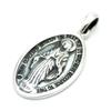 [Silver One] Hi Sterling Silver 925 Miraculous Medal of the Virgin Mary, Antique Oxidized Finish Pendant Top for Men (charm)