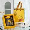 HANDUNYOU Kleine Gele Eend Glazen Mok Cadeauset