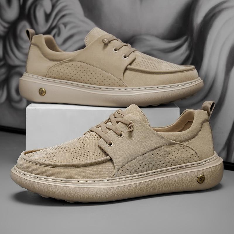 Brand Design Boat Shoes Driving Shoes Luxury Loafers Men's Leather Casual Shoes Man Fashion Breathable Thick Bottom Casual Shoes