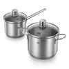 Fissler Japanese Style Stainless Steel Cookware Set (20cm Soup Pot + 16cm Milk Pot)