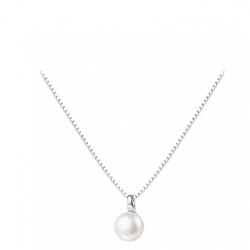 Minimalist Freshwater Pearl Pendant Necklace Women Elegant Chain 6mm/8mm/10mm Round Lightweight Daily Wear