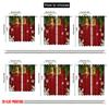 2pcs,2D Plane Printing Popular Curtain Panels Christmas Bell Snowflake Garland Polyester Easy Install (without Rod) Home Decor