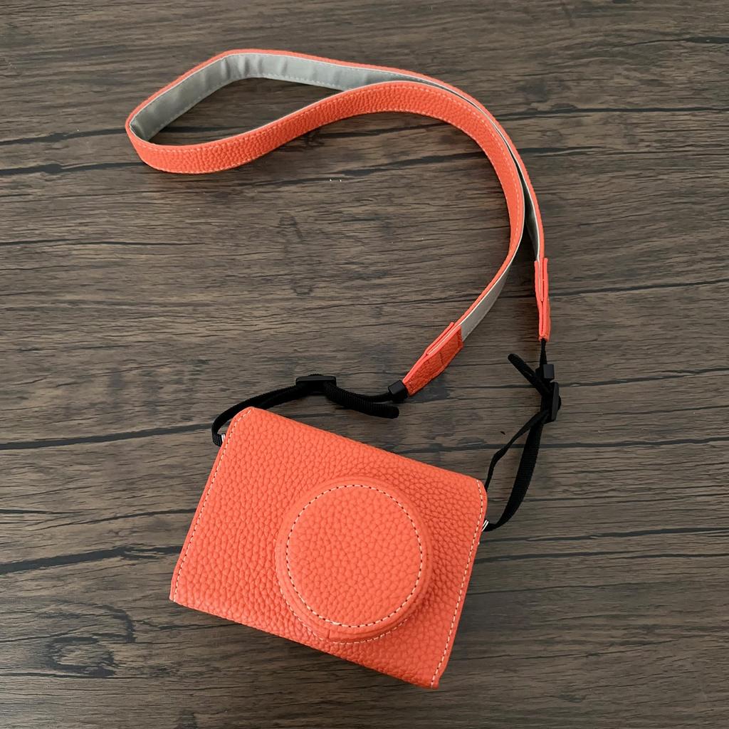 Portable Camera Protective Case Retro Full Camera Case Carry Bag Opening Bottom Design with Shoulder Strap Replacement for 0VI Camer