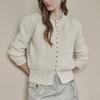 Cardigan Bouton Haricot Col Rond Zd11qd022na