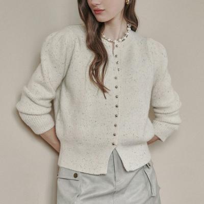 Sprinkle Bean Button Round Neck Cardigan Zd11qd022na