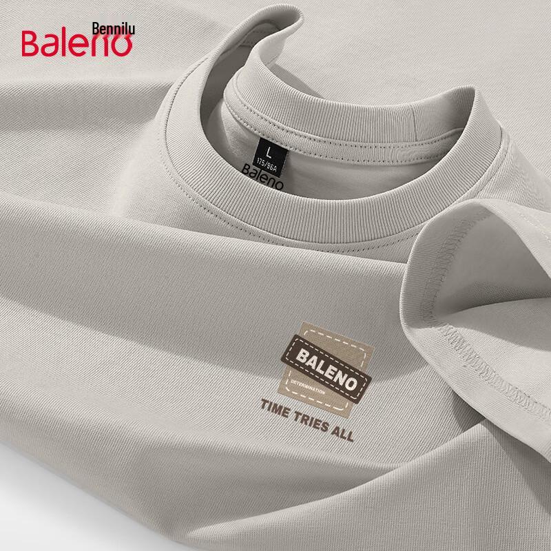 Baleno Men s 2026 Summer Heavyweight Pure Cotton T-Shirt M