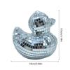 Silver Duck Shape Glass Mirrored Statue Discos Ornament Reflective Figurine for Wedding Party Music Festival Decoration