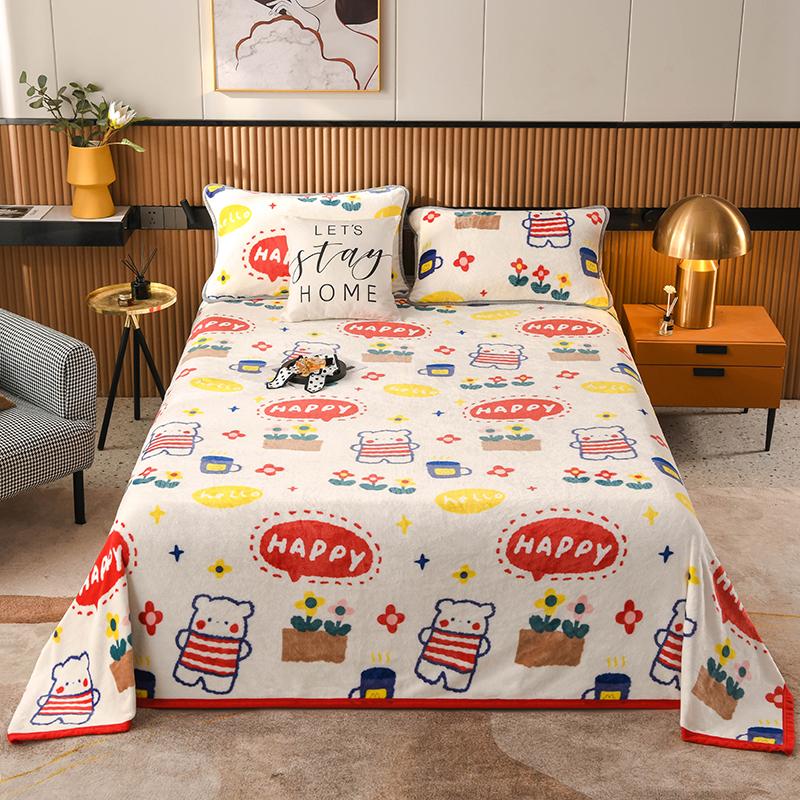 Color Flowers Pattern Blanket Lightweight Fluffy Plush Floral Printed Super Soft Flannel Throw Blanket for Bed Sofa and Travel