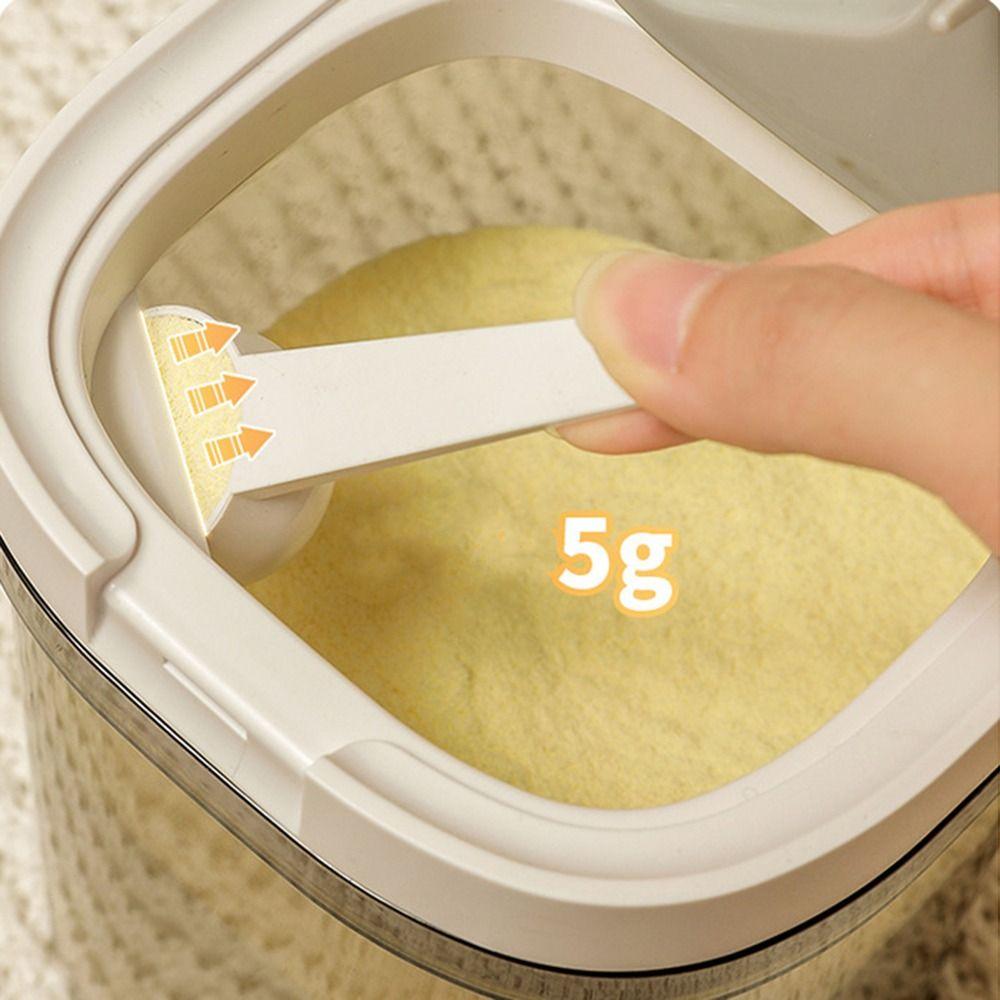 Reusable Milk Powder Jar Storage Free Scraper Spoon Plastic Canisters Kitchen Airtight Container