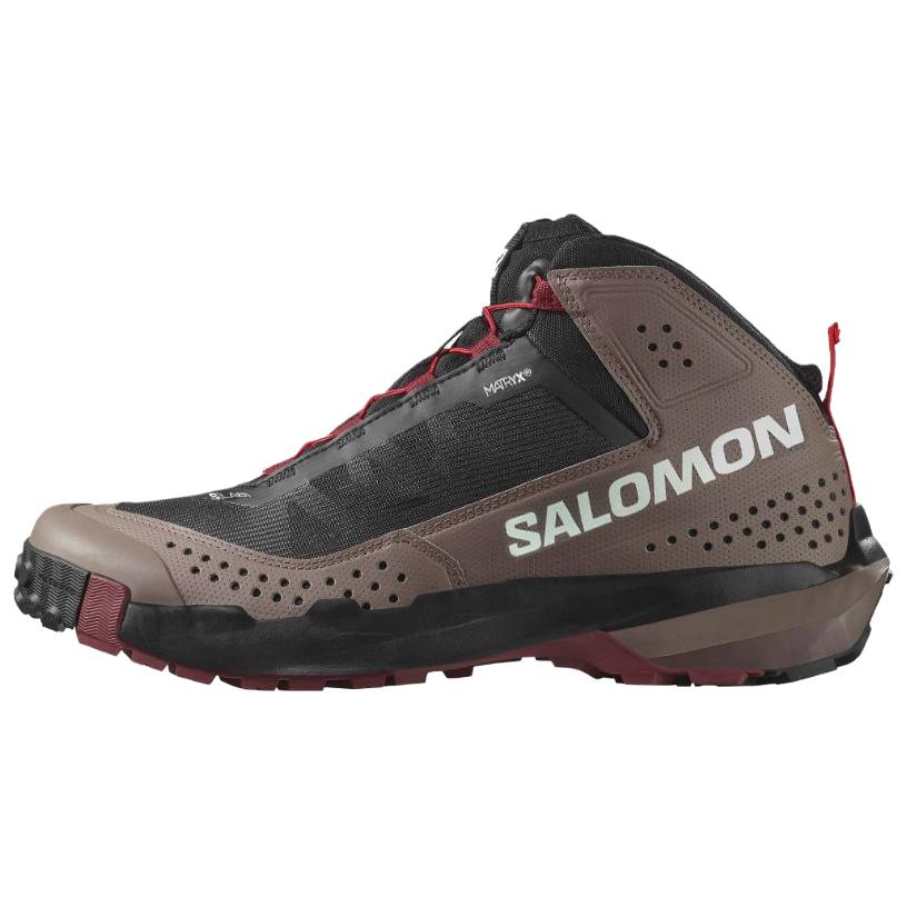 SALOMON S/Lab Waterway Comfortable Soft Non-Slip Wear-Resistant Mid-Top Hiking Shoes Unisex Hiking Shoes Black 478186
