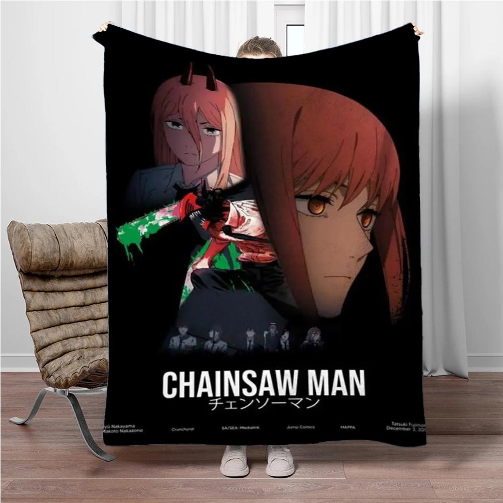Japanese Anime Manga Denji Chainsaw-Man Children Warm Soft Blankets for Sofa Bed Cover Blanket Suitable for Birthday Souvenir