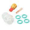 Enhance Your Welds 7 Pcs TIG Torch Kit Featuring A For Stubby Gas Lens & #12 Glass Cup Compatible With WP9/WP20/WP25 Models