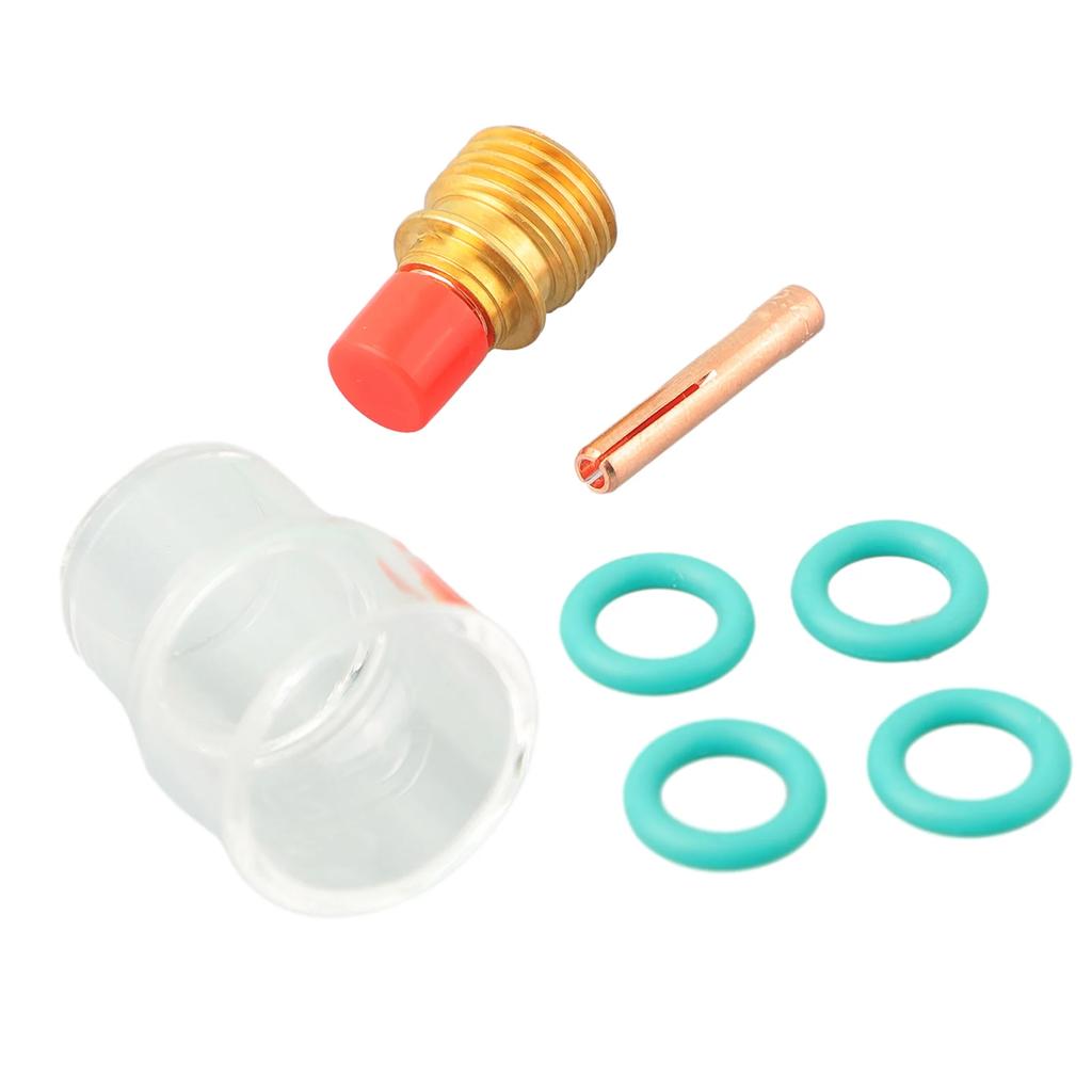 Enhance Your Welds 7 Pcs TIG Torch Kit Featuring A For Stubby Gas Lens & #12 Glass Cup Compatible With WP9/WP20/WP25 Models
