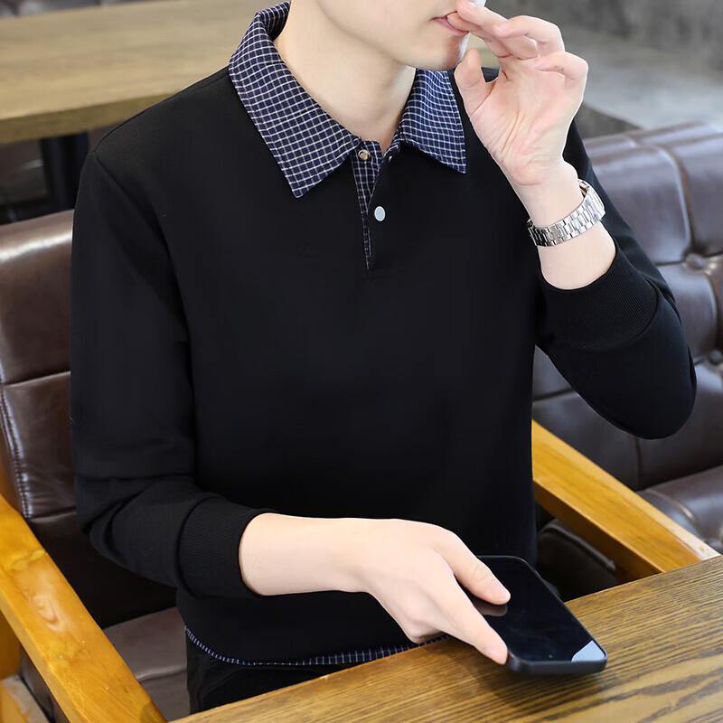 CARDANRO Men's Casual Long Sleeve Polo Shirt