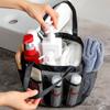 Multifunktionale Netztasche für den Strand im Freien, Aufbewahrungstasche für Kosmetik, Hausschuhe, Handtücher, tragbare Einkaufstasche mit großer Kapazität, langlebig mit 8 Taschen