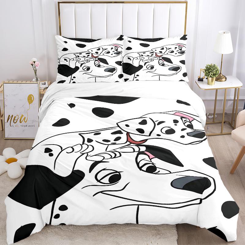 3Pcs Dalmatian Dogs Art Bedding Sets For All Sizes New 3D Printed Bed Cover Comforter Duvet Cover Pillowcase Bedroom Decoration