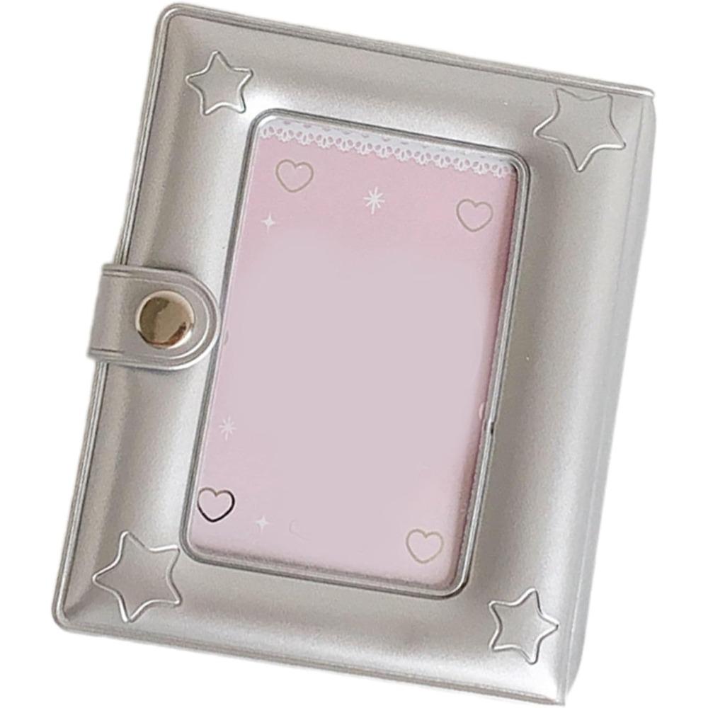 Mini Photo Album 2x3 Inch PVC Cover Hollow Cover 20 Pages Kpop Fans Idol Cards Travel Gift Portable Storage Book Cute Colors