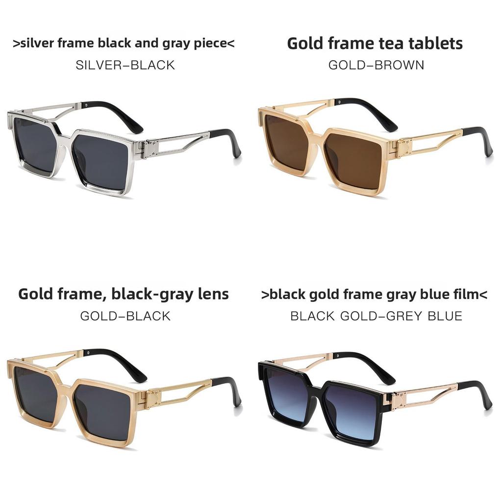 Millionaire Square Sunglasses With Uv400 Polarized Lenses For Fashionable Summer Wear
