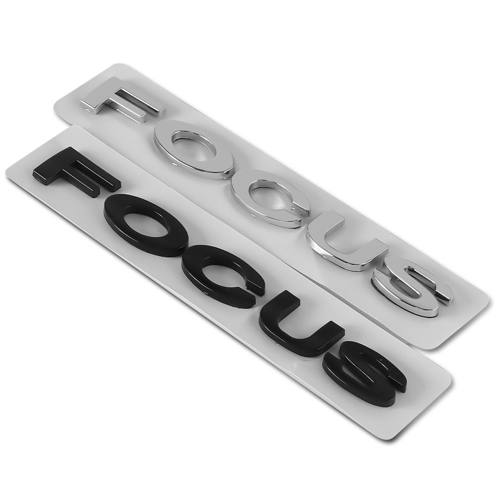 Car Styling Trunk ABS Focus Letter Sticker Badge Decor Auto Exterior Accessories For Ford Fiesta MK3 Mustang Fusion Mondeo Kuga