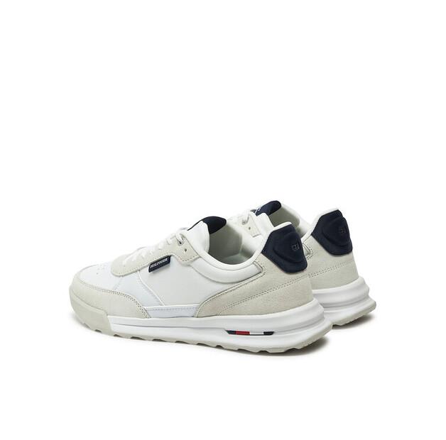 Мужские кроссовки Tommy Hilfiger Retro runner mix rwb fm0fm05371 белые