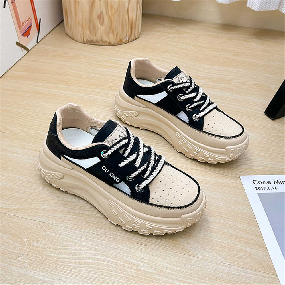 Size 36 High Platform Women Sneakers Without Heels Mary Jane Basketball Tenis Shoes Kawaii Sports Tines Life Unusual