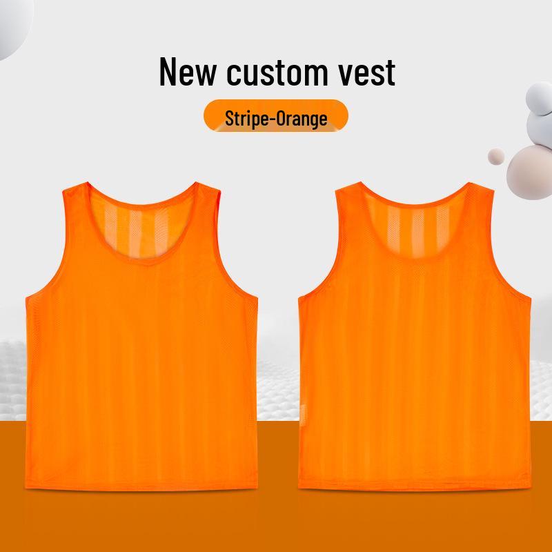Children's Striped Football & Basketball Team Vest with Number Printing