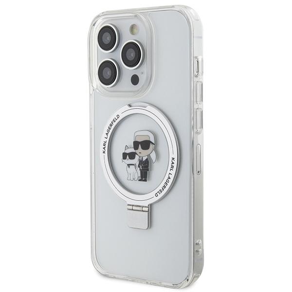 Karl Lagerfeld Klhmp15Xhmrskch Iphone 15Pro Max 6.7 Biały/White Hardcase Ring Stand Karl&Choupettte Magsafe