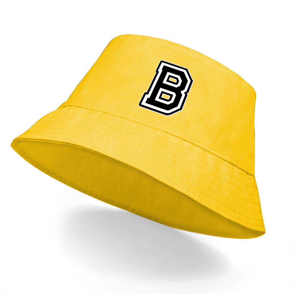 Initial Letter A-Z Print Bucket Hat Candy Color Hats Autumn Hats For Woman Slouchy Sun Hat Ideal Choice For Outdoor Activities