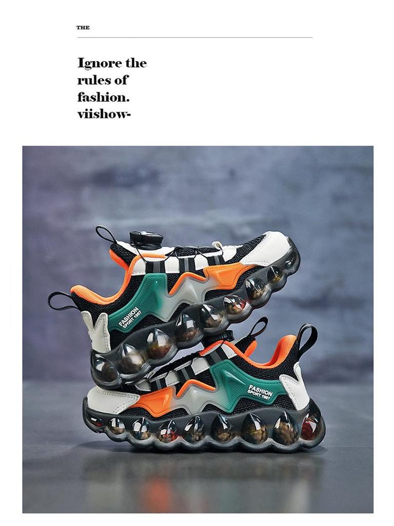 2024 Frühling/Sommer Jungen Atmungsaktive Mesh Sportschuhe mit Drehknopf