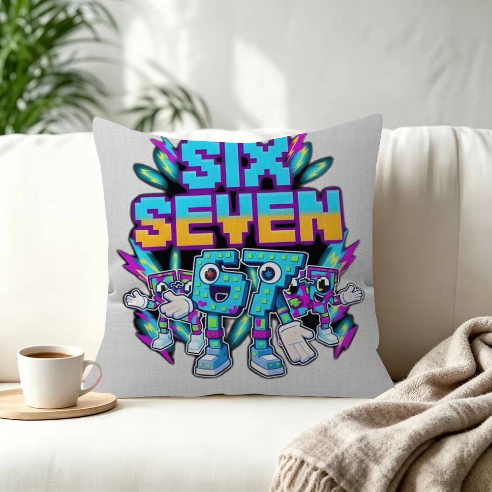 Cartoon Six Seven Cushion Decorative Room Aesthetics Pillow Case Home Decor Bedroom Sofa Bed Pillow Cover x