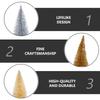 12 Stück Mini-Weihnachtsbaum 6cm 8cm 10cm Mehrfarbige Miniatur-Tannen für Schreibtischdekorationen Weihnachtsfeier-Zubehör Künstlicher Schnee