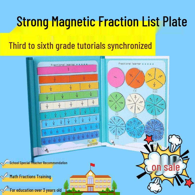 Magnetic Fraction Disc: 3rd Grade Math Aid for Learning Fractions, Addition, and Subtraction in 1st Semester