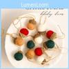 Christmas Felt Acorn Balls Craft Kit With Natural And White Colors For Holiday Decor