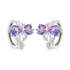 925 Sterling Silver Inlaid Zircon Butterfly Earrings Insect Element Original Design Women's Fashion Party Jewelry Gift Ear Loops