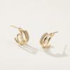 925 Mini Cubic Croissant Earring