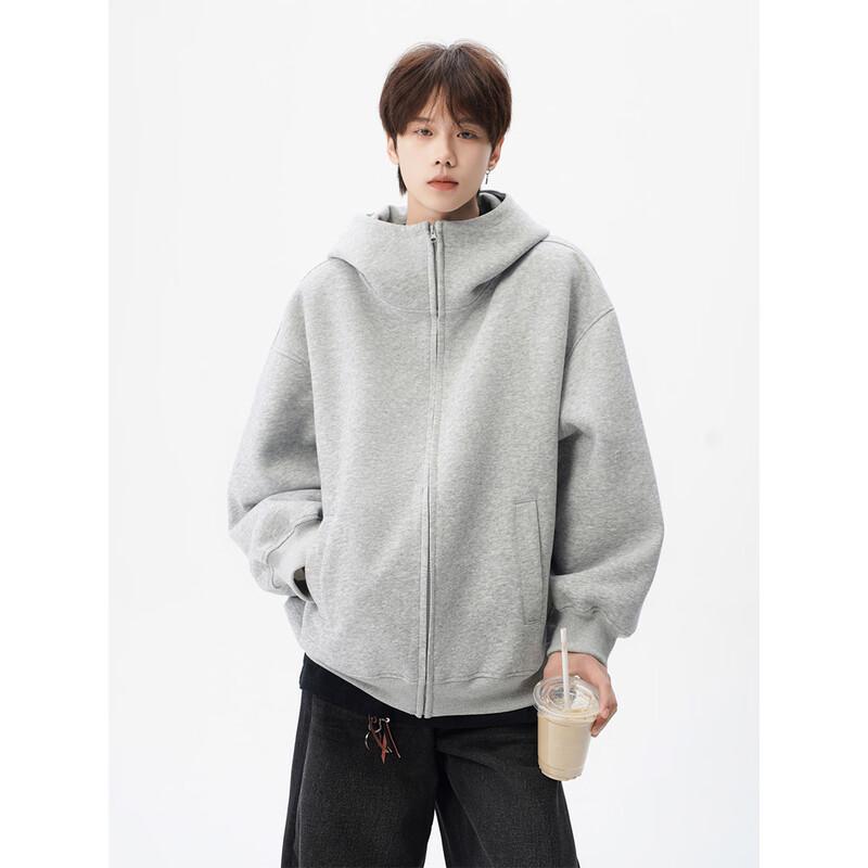QOTRIOCK Unisex Heavyweight Hooded Cardigan M