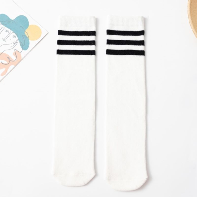Kids Candy Colored Striped Cotton Knee High Socks Boys Girls Long Tube School Sports Socks