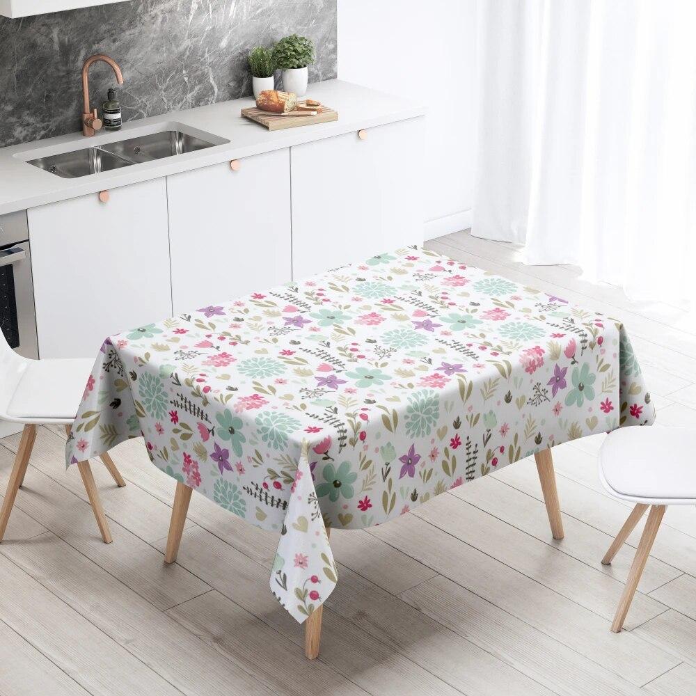 Față de masă cu desene animate Decor pentru casă rezistentă la pete și impermeabilă Decorare pentru masă, dreptunghiulară, pentru bucătărie Blat