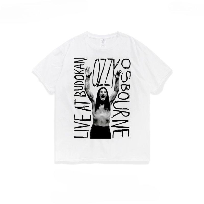 

Rock Heavy Metal Music Ozzy Osbourne Printed Shortsleeved Tshirt with Round Neckline Trendy and Fashionable Trend S