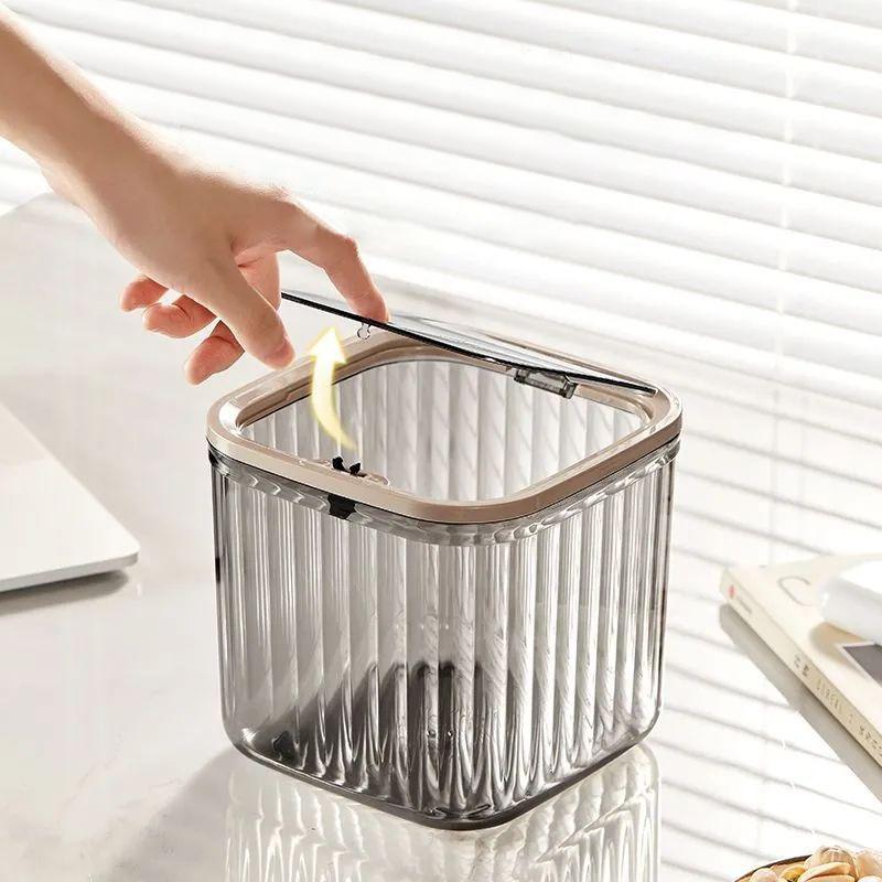 

Desktop Trash Can Kitchen Countertop Dining Table Bedroom Bedside Wastebasket