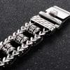 Religious Bracelet for Men 316L Stainless Steel 22MM Buddhist Scriptures Link Men's Bracelets Leather On Hand Jewelry Massive