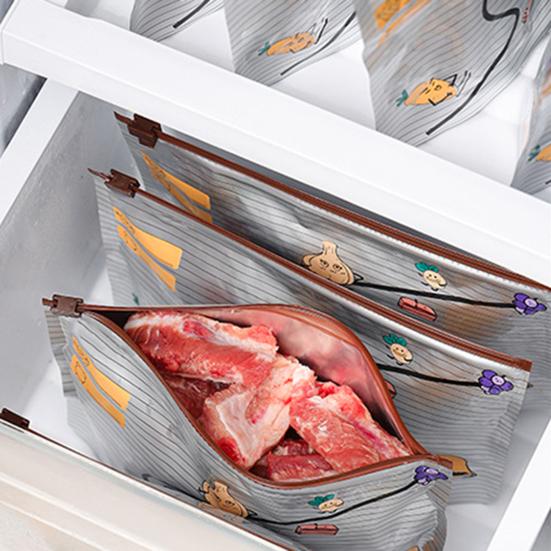 10Pcs Aluminum Foil Sealable Bags Resealable Stand Up Freezer Bags Reusable Vacuum Zipper Pouches with Label for Vegetable Fruit Meat