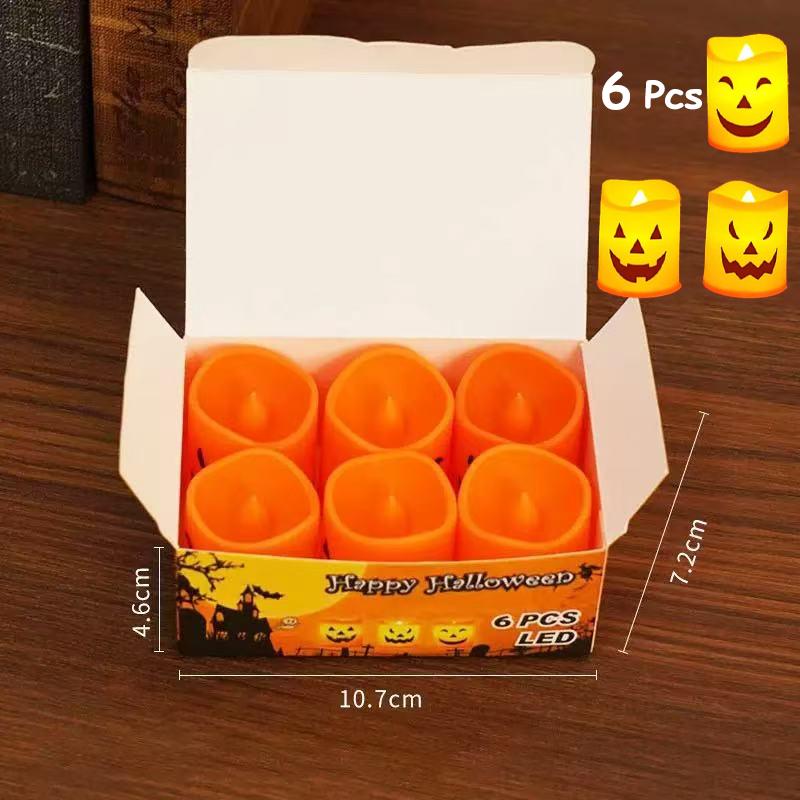 Durable Halloween Led Light Home Atmosphere Decoration Candle Lamp Halloween Party Supplies Haunted House Horror Outdoor Lantern Props