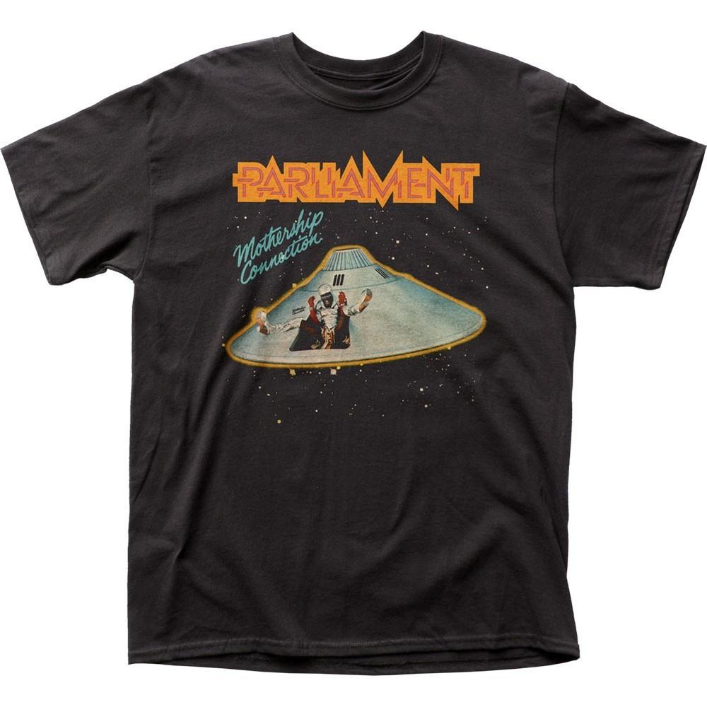 Parliament Mothership Connection Mens T Shirt Music Classic Funk Band Tee Black Unisex T-Shirt XL