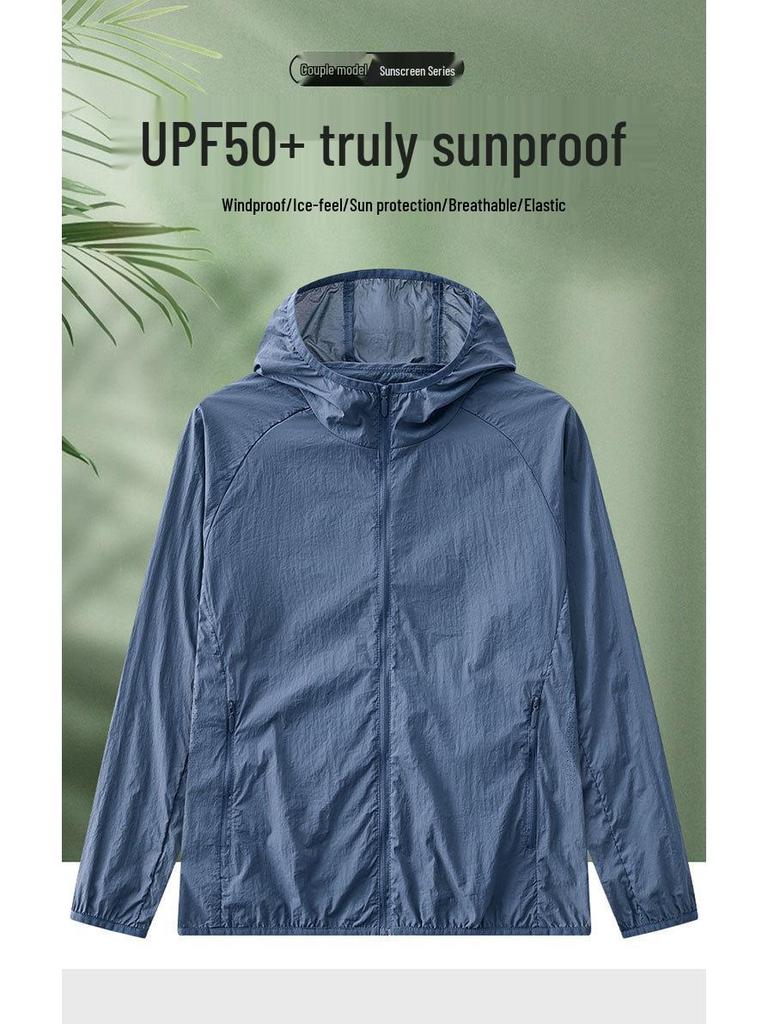 UPF50 Eisseide Sommer Sonnenschutzjacke: Leicht, UV-Schutz, Unisex Outdoor Haut Angelbekleidung