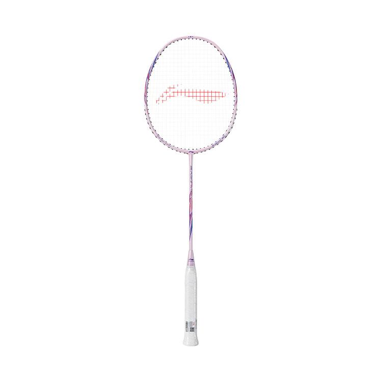Li Ning Bazooka Full Carbon Badminton Rackets Speed Type Enhanced Swing Speed Advanced Level 5U White Pink AYPU091-55